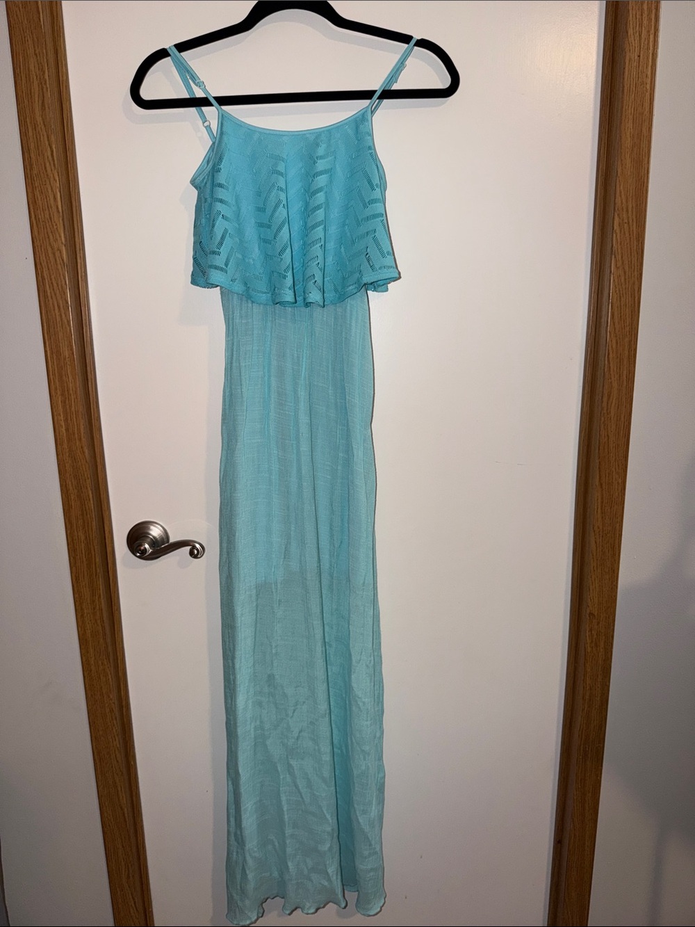 just be Aqua Blue Layered Dress